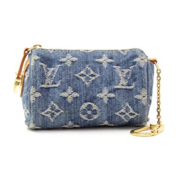 *SOLD*Louis Vuitton mini Bb denim speedy cles key pouch - Picture 2 of 8